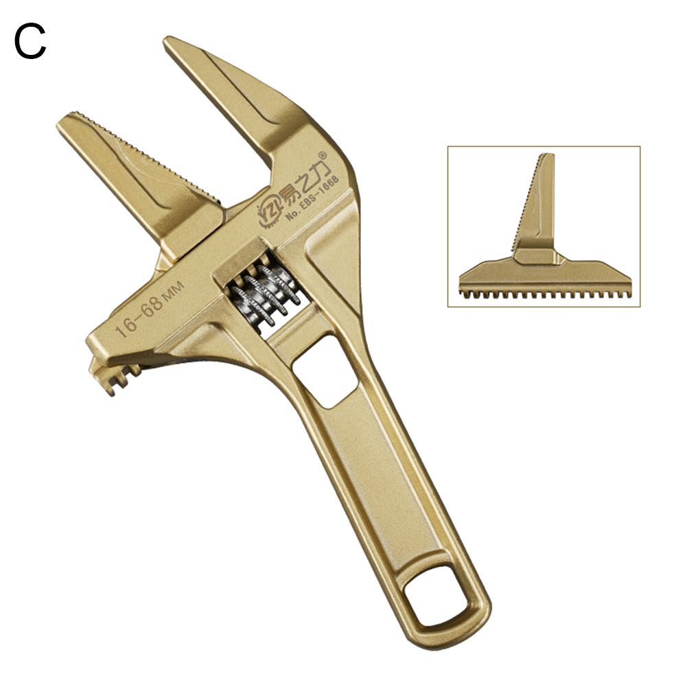 Multifunctional Short Handle Wide Mouth Wrench Adjusle Spanner Hand Tool