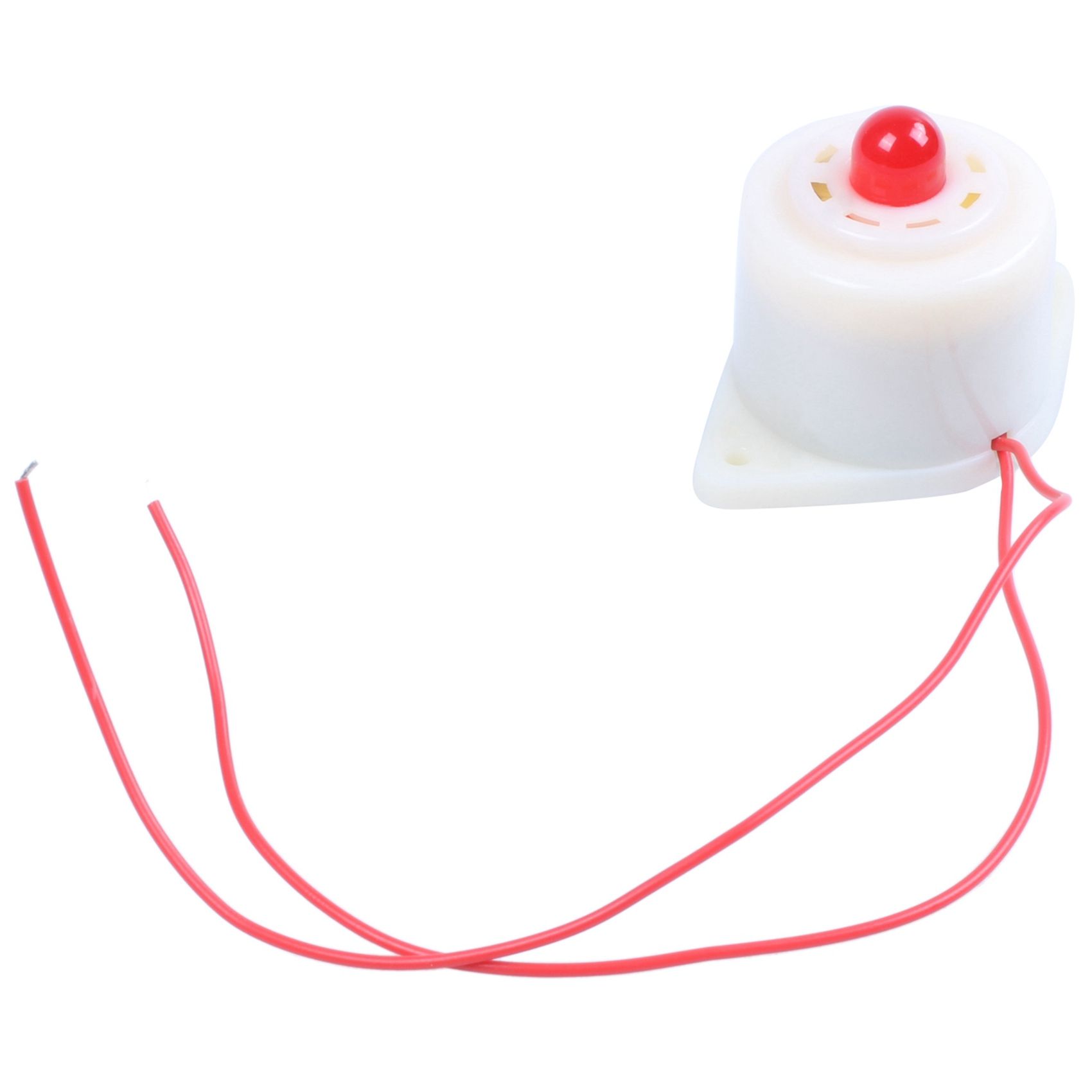 2X BJ-3 AC220V Industrial LED Blinker Red Alarm Siren Buzzer 100DB White