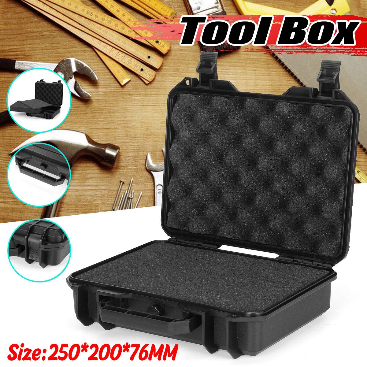 Waterproof Hard Carry Case Tool Kits Impact Resistant Shockproof Storage Box New