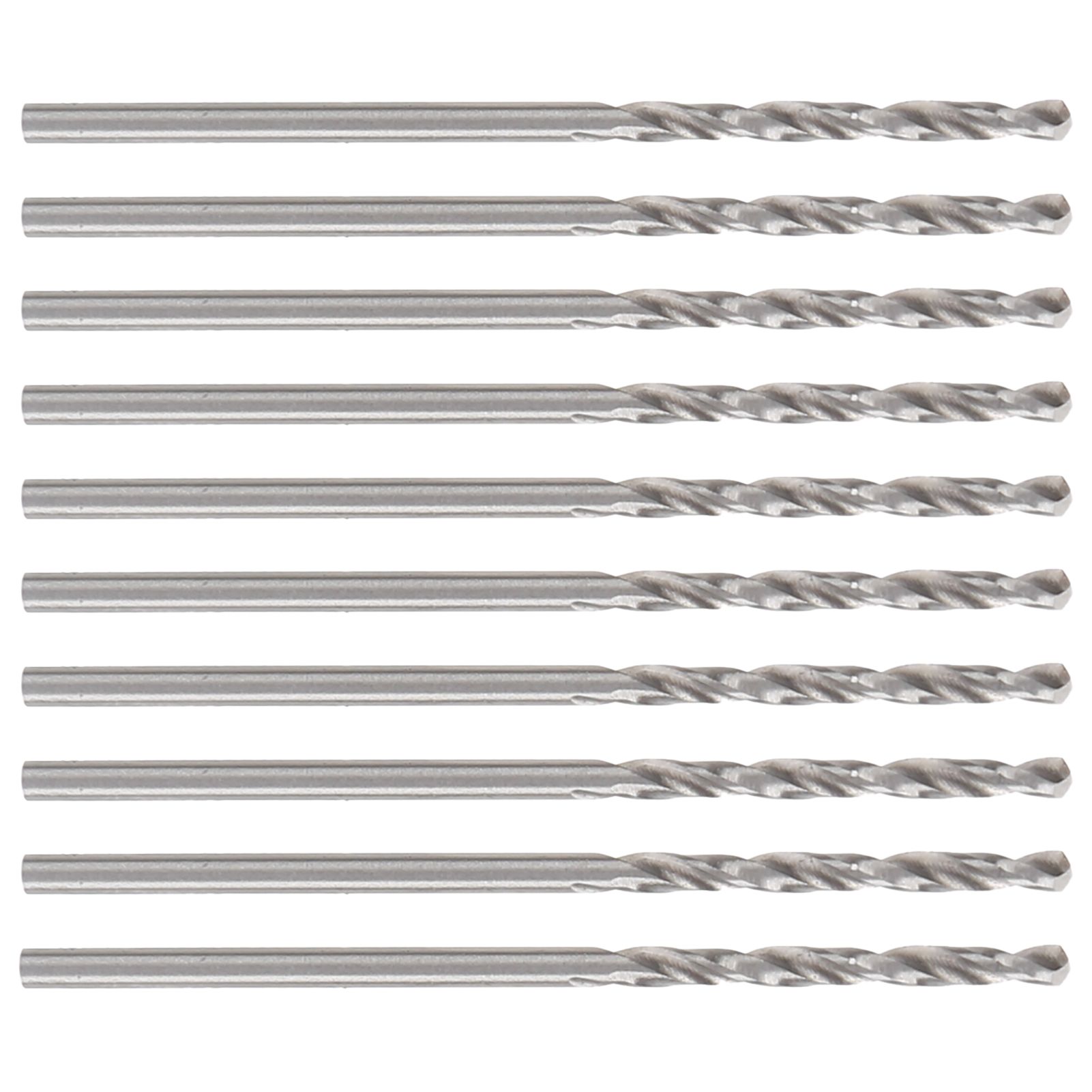 10Pcs Drill Bit High Speed Steel Straight Shank Industrial Supplies 1.55mm