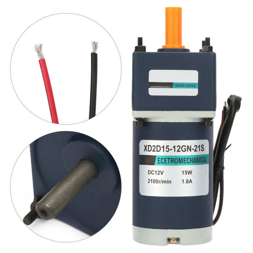 DC 12V 15W High Speed Electric Permanent Magnet Motor 0.3in Shaft Reduction Gear