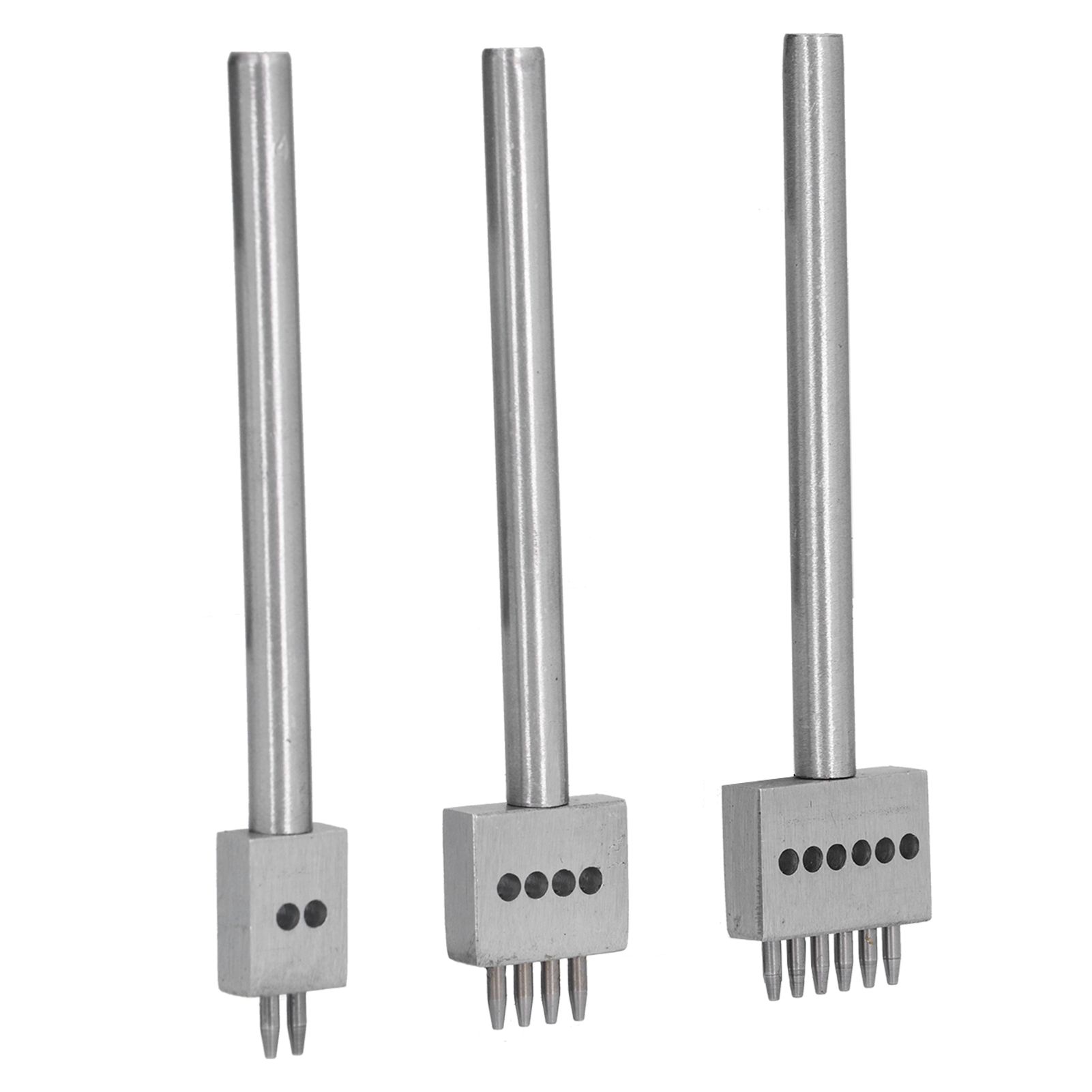 Leather Working Tools Perforated Tool 3Pcs Craft for Crafts Carbon Steel Punching