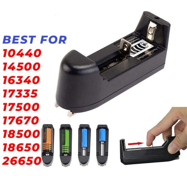 Adjustable Universal Battery Charger For 3.7V 18650 16340 14500 Li-ion Rechargeable Battery in BD