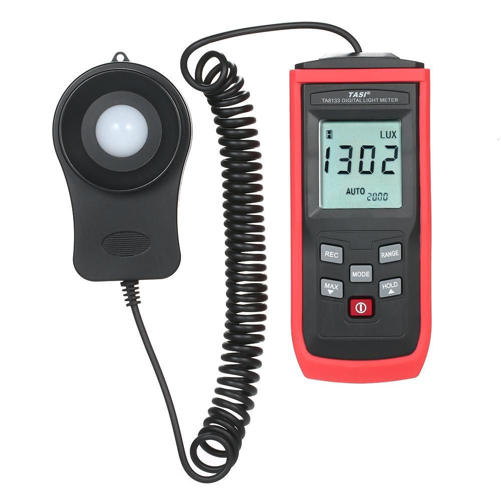 TASI Handheld Mini LCD Luminometer Digital Photometer Luxmeter Light Meter 0-199999 Lux Illuminance Meter Digital LUX Meter