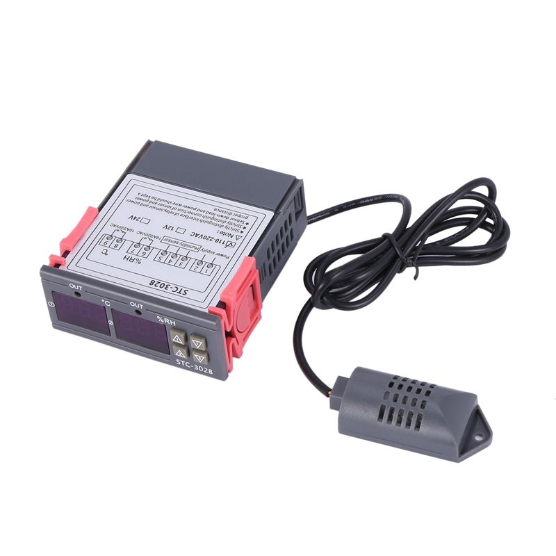 Stc-3028 Digital Temperature Humidity Meter 110-220V 10A Thermostat Dual Display Thermometer Hygrometer Controller Adjustable 0~Rh