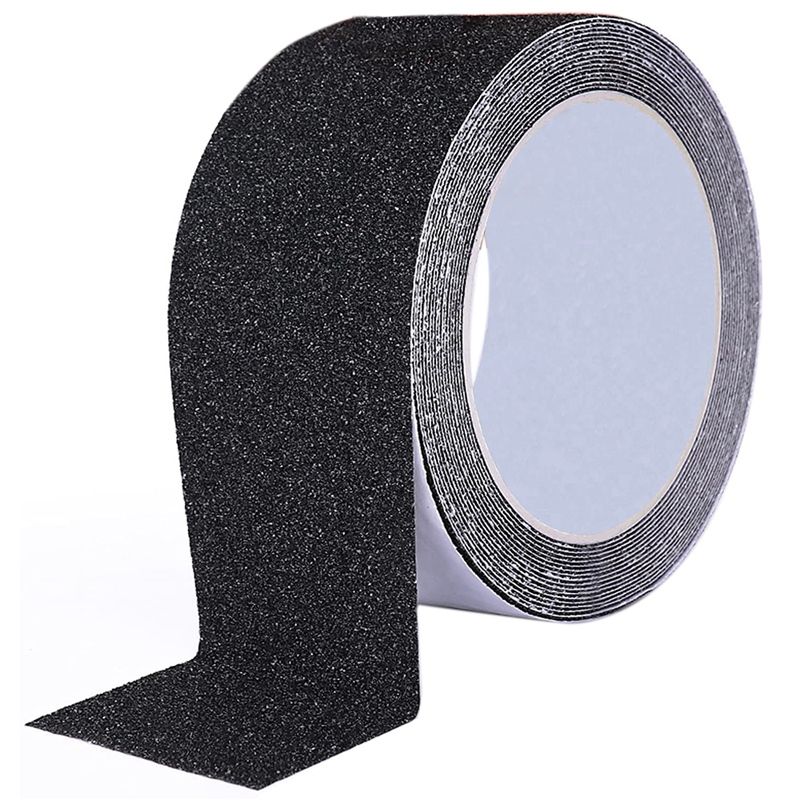 JAERBEE Anti Slip Tape Grip Tread Tape Waterproof 4 Inch x 16 Ft Heavy Duty Abrasive Adhesive Black Tape for Steps Floor Ramps
