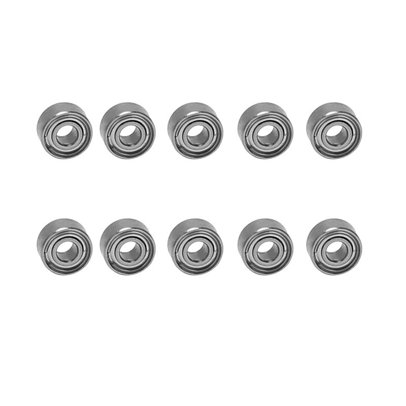 JAERBEE 10pcs Miniature Sealed Metal Shielded Metric Radial Ball Bearing Model: MR52-ZZ 2x5x2.5Mm