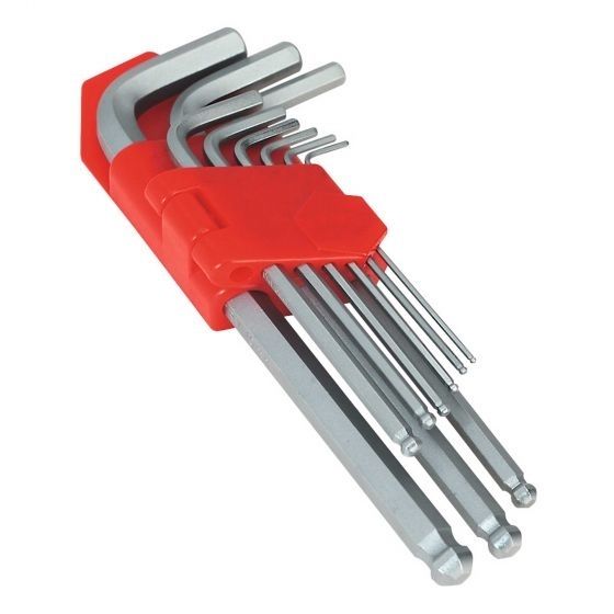 Hex Key 9-Piece set/ Allen Key 9pcs Set Long size SOLID Brand High quality
