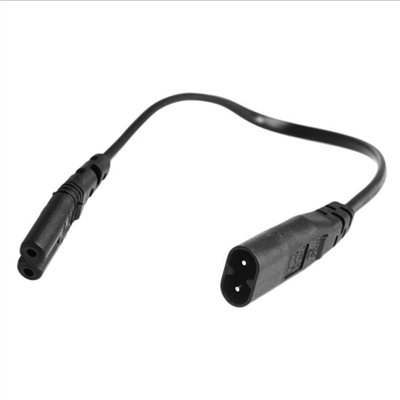 IEC 320 2-Pin c7 female to c8 male figure 8 power adapter extension cable 30cm