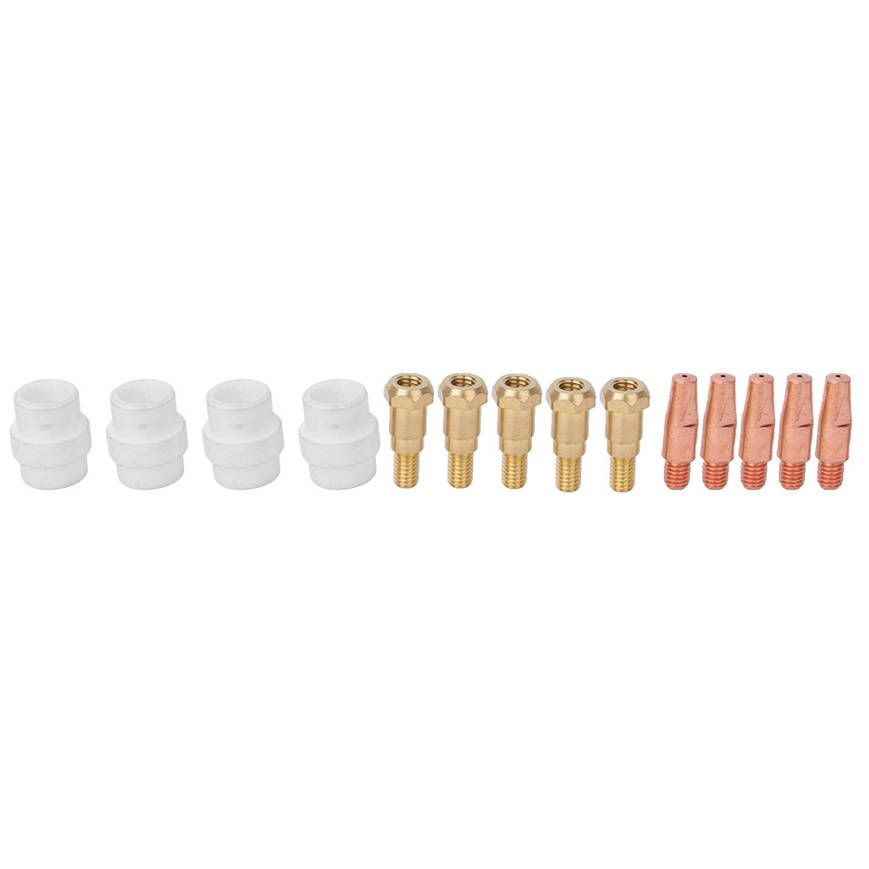 14pcs Contact Tip Gas Diffuser Holder Set for Binzel 24KD MIG Welding Torch