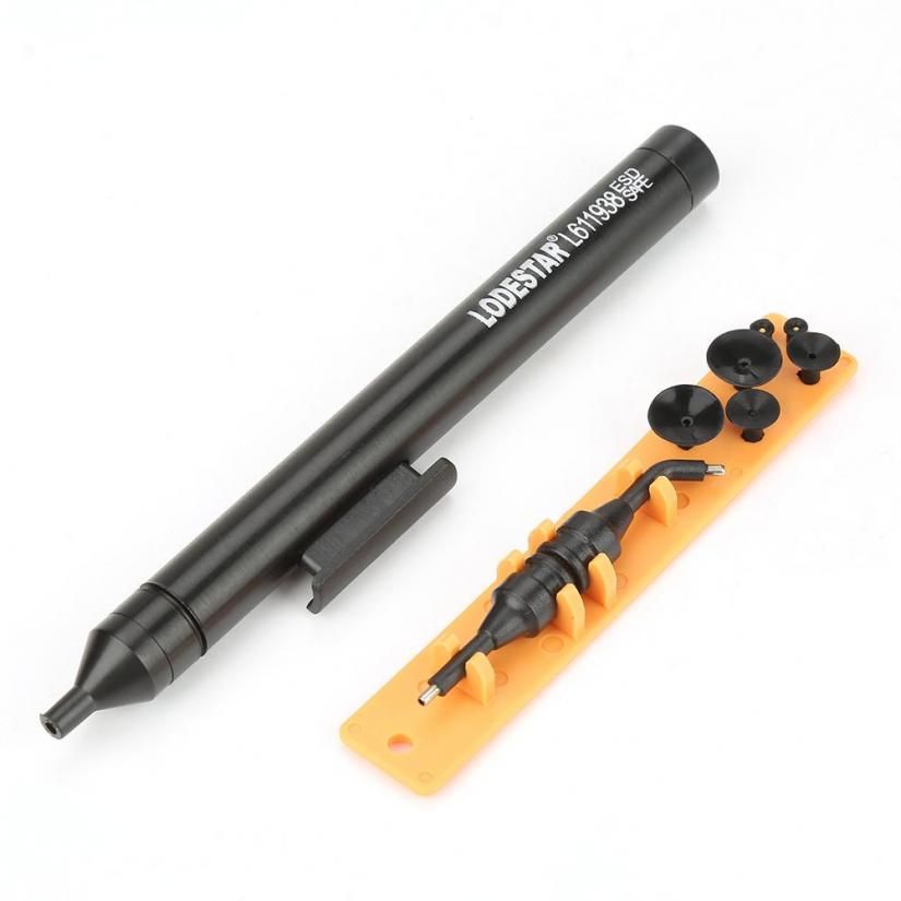 Manual V uum Suction Pen Solde g Sucking Pickup Tool Kit with Suckers for IC SMD