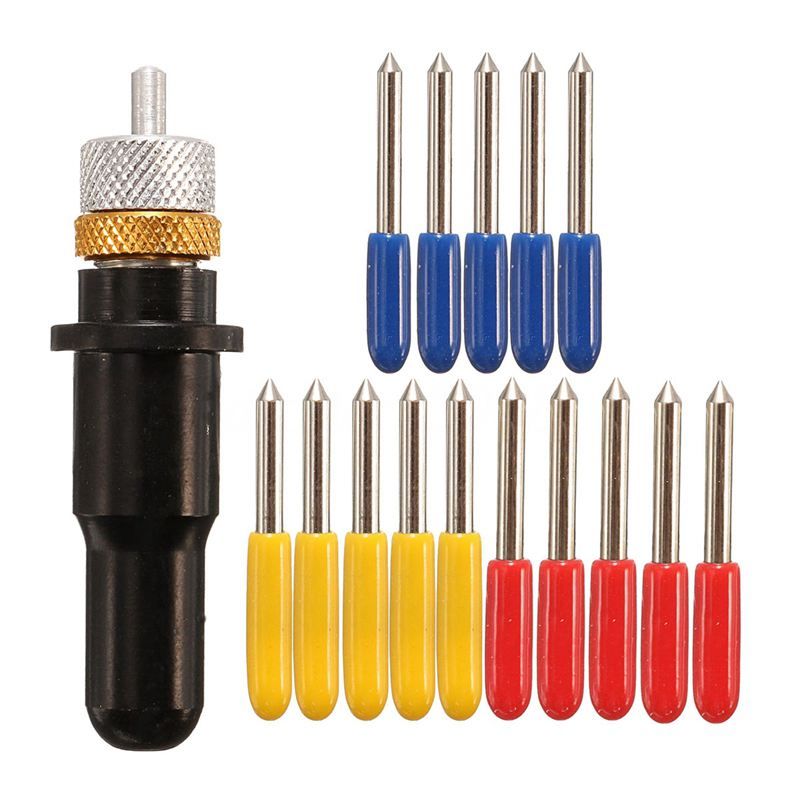Holder + 15pcs 30 degree 45 degree 60 degree Cutter Blade for Roland