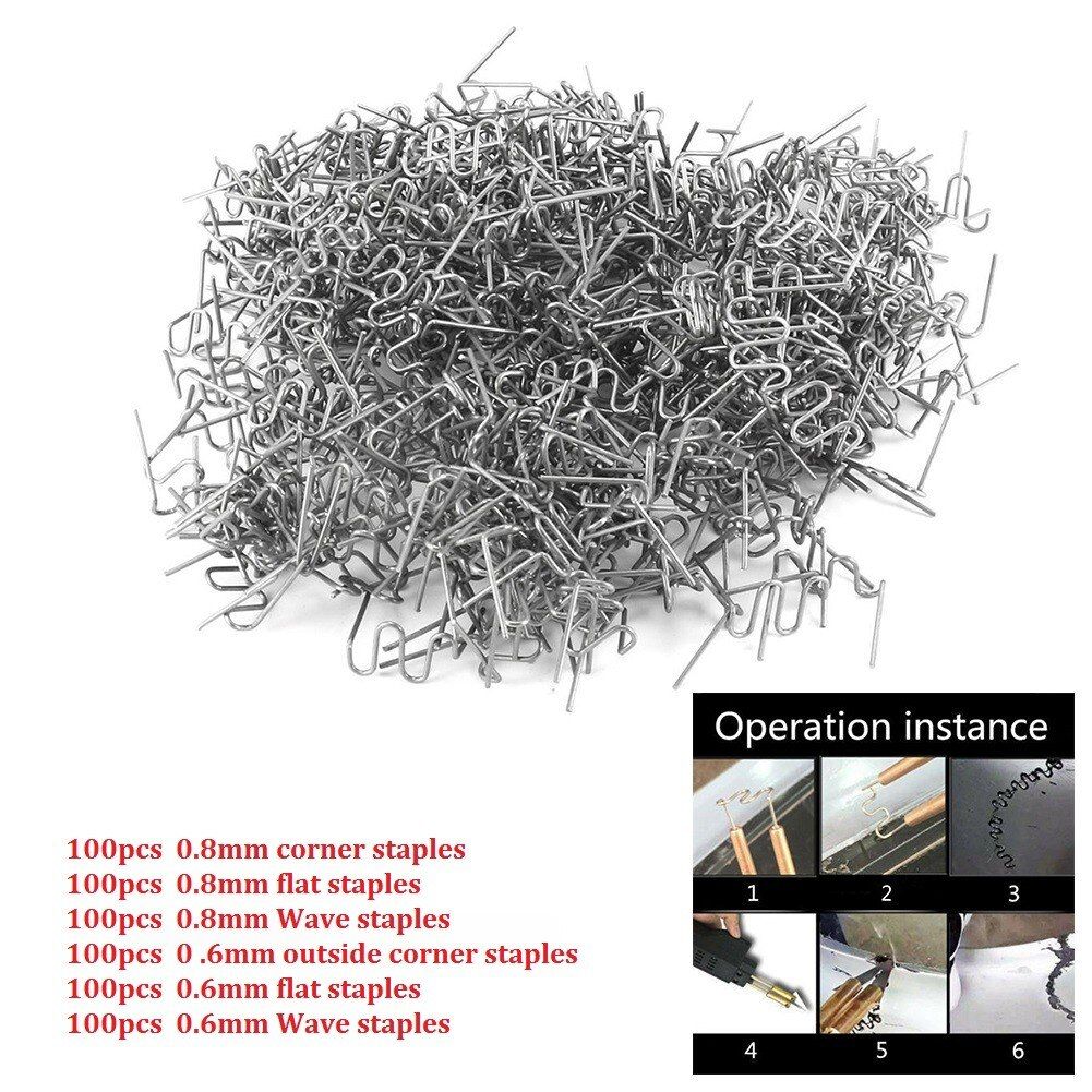 600PCS Hot Stapler Staples For Plastic Welder Car Bumper Repair Welding Machine Hot Melt Welding Tool