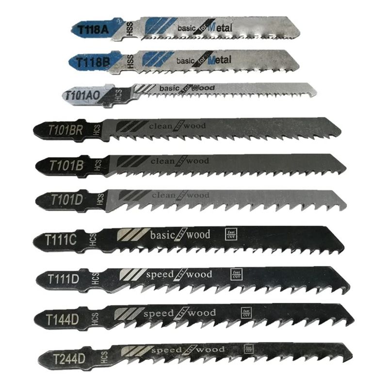 BRADOO-20 Pcs T-Shank Jigsaw Blades Set, Jig Saw Blades Fits Most T Shank Jig Saw, Blades for Cutting Metal, Wood