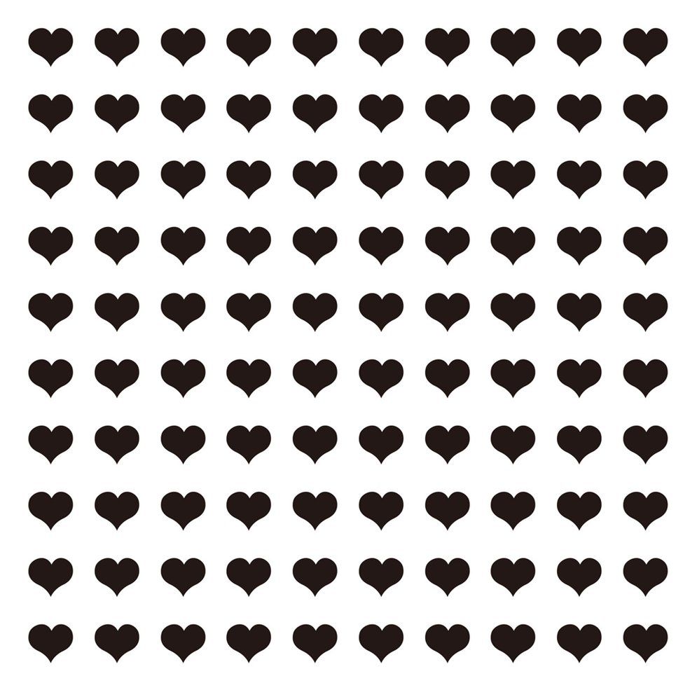 100PCS Heart Removable Waterproof Self-adhesive Mirror Stickers Wall Sticker