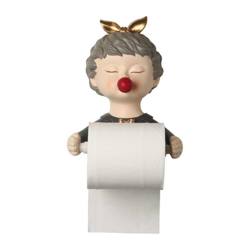Toilet Paper Holder Decor Paper Towel Holder Home Improvement Bath Accessories Bath Decoration Gray