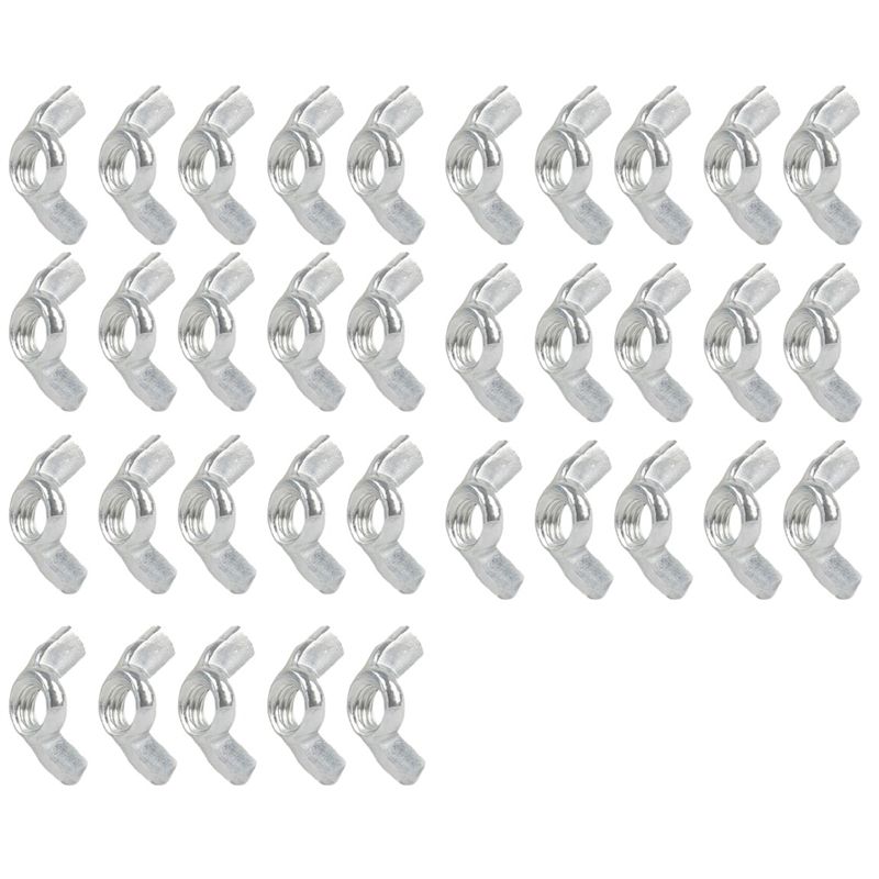 35 Pcs M12 Wing Nuts Wingnut Butterfly Right Hand Thread Carbon Steel Hand Tighten Nut Butterfly Nuts Wing Nuts