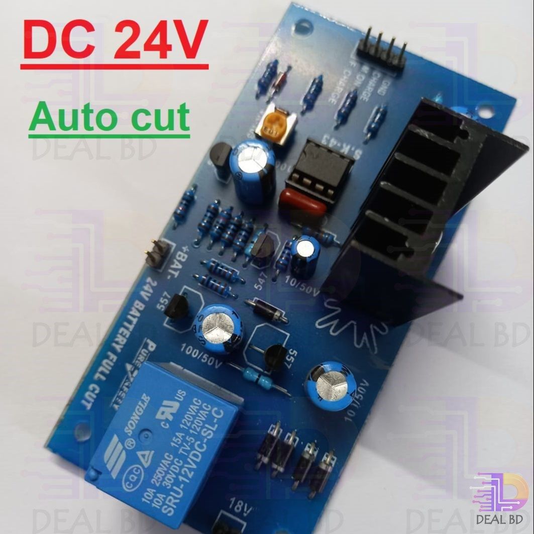 Dc 24V Auto Cut Battery Charging Protection Circuit Single Songle Relay With L7812 Ic - Solar Panel