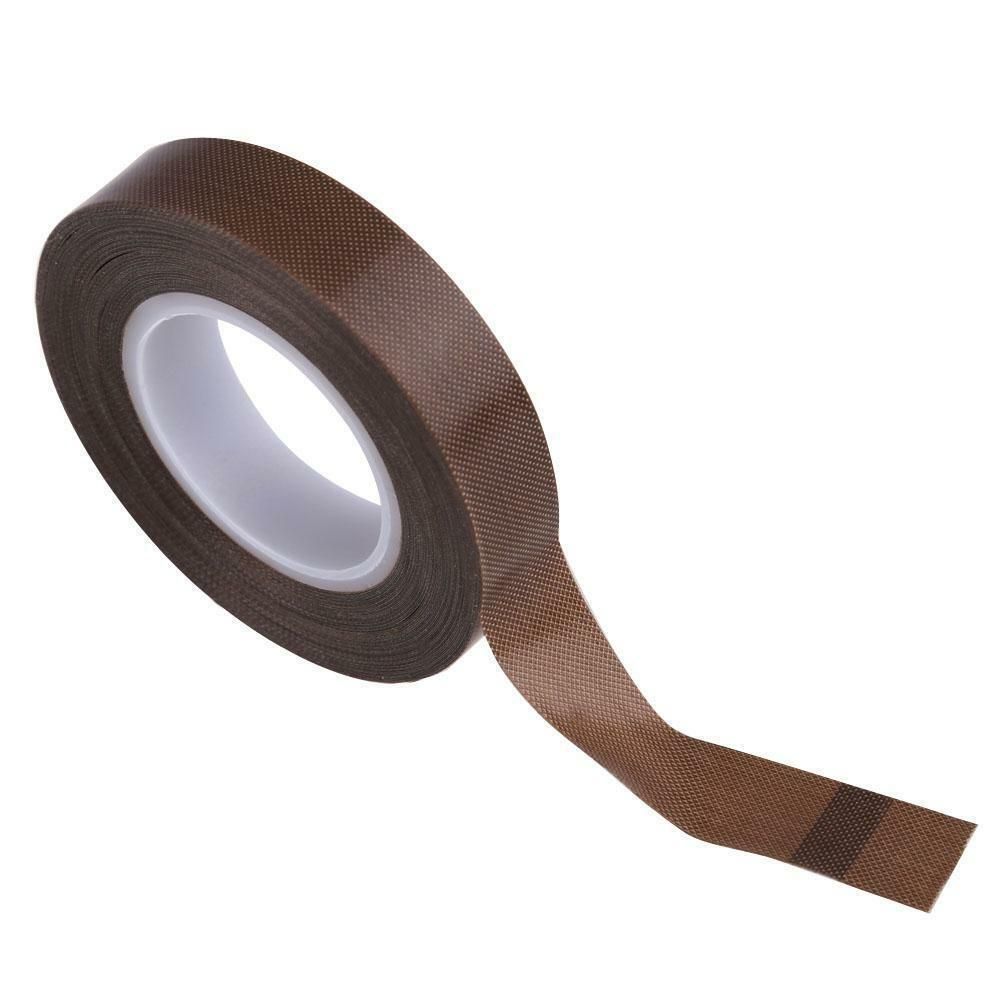 10M Brown Color PTFE Coating Fiberglass Cloth Silicone Tape Wide 10mm/19mm/25mm