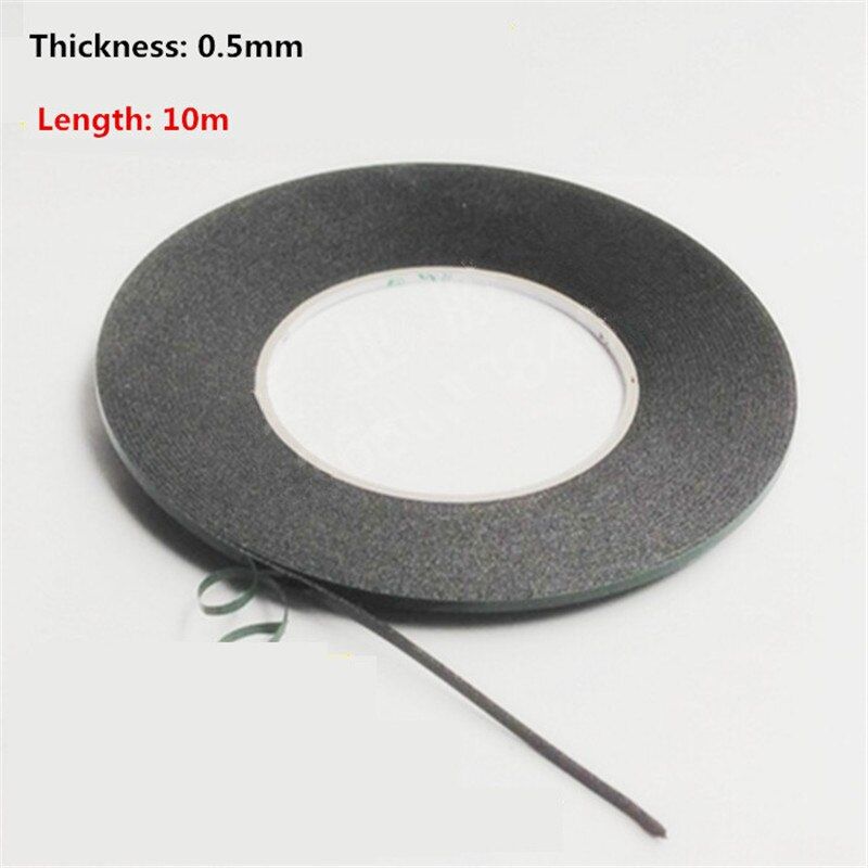 0.5mm Thick Double Sided Sticky Black Foam Sponge Tape for Phone Screen Repair Dust Proof Seal Car Decoration Sealed Paste