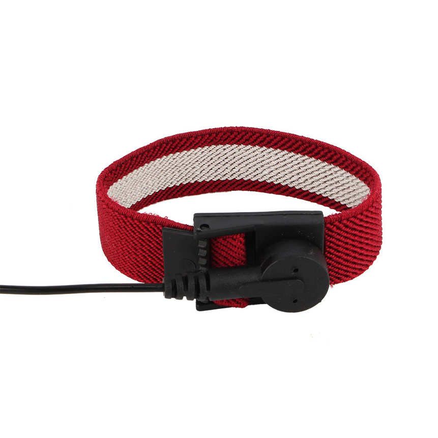 Red Anti Static ESD Adjustable Wrist Strap Discharge Band Ground Bracelet