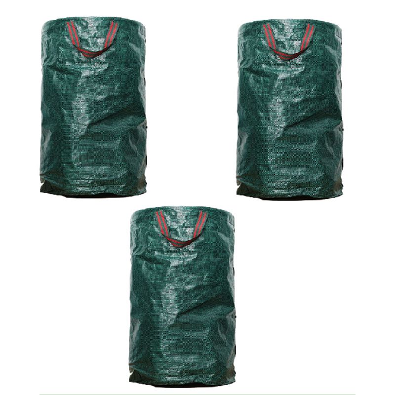 Durable 120L Garden Garbage Bags-Garbage Bags with Handles Garden Sacks Reusable 3Pcs