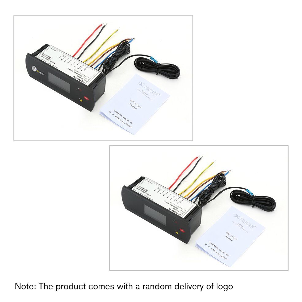 RC-3200H Digital Microcomputer Tature Controller Refrigerator Thermostat - Black 110V