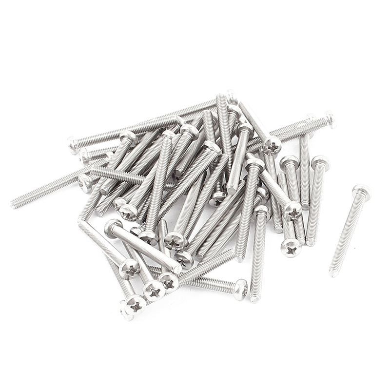 50 pieces M3 x 30 mm Cross round screw galactic head bolts