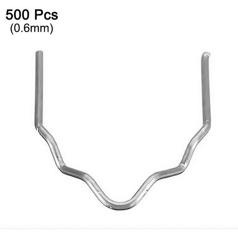 100/500Pcs Hot Stapler Plastic Repair Standard Pre Cut Wave Staples Bumper Bodywork Repairs 0.8mm Wave Staples Stainless Steel