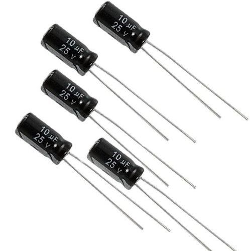 100pc Radial 10uF Electrolytic Capacitor 25V-s