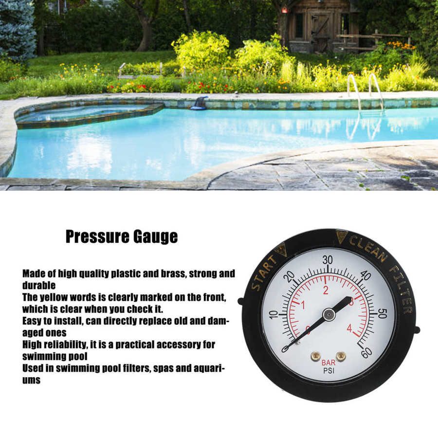 Pool Pressure Gauge Sand G1/4 Male Thread Easy Installation Reliable Practical Swimming Accessories