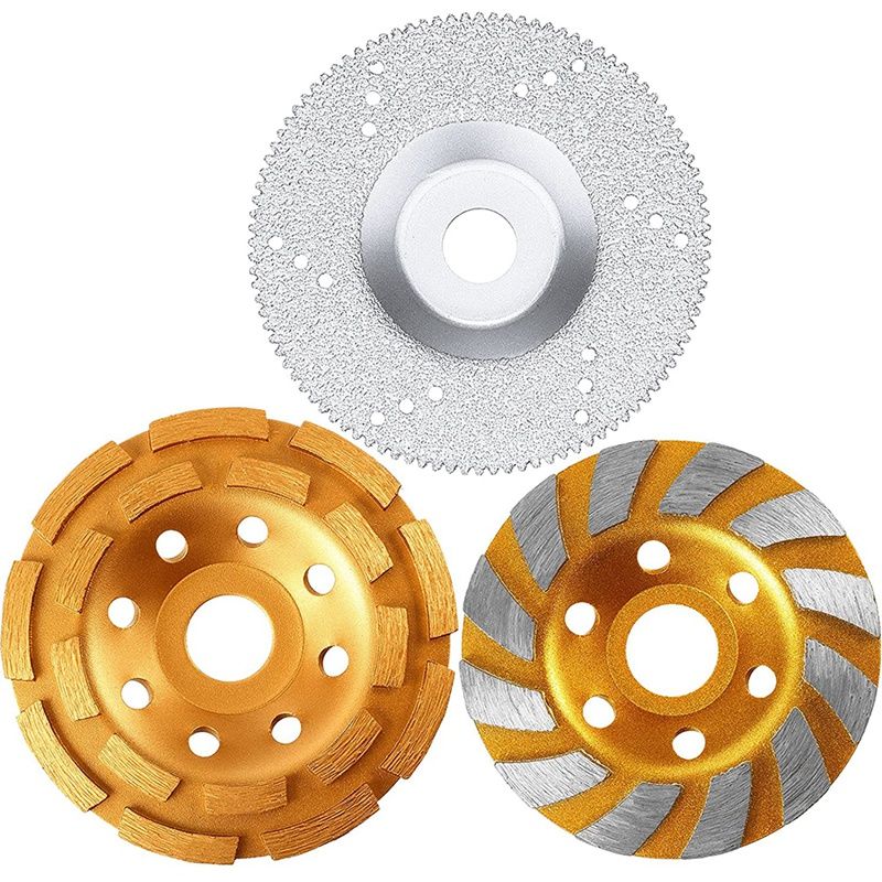 Diamond Cutting Disc Saw Cutter Double Row Grinding Wheel for Sanding and Polishing Of Masonry Stone Marble Granite