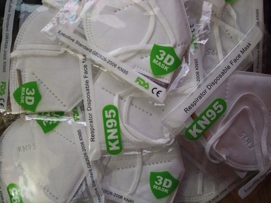KN95 MASK 5 Layer 5 Pc/Poly Folding KN95 / KN-95 Protective Mask With Nose Clip(In/Out)- White.