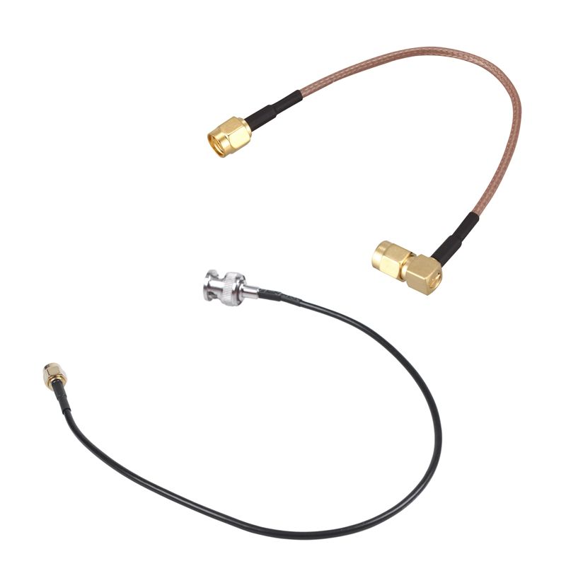 1Pcs 12.8 inch RF Pigtail Cable SMa Male To BNC Male Adapter Connector & 1Pcs 6 inch SMa Male To SMa Right Angle Male Plug Jumper Pigtail Cable RG316