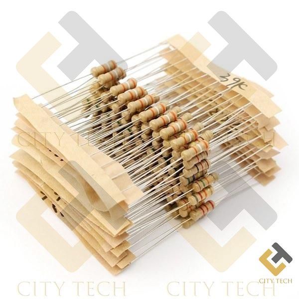 1/2W Carbon Film Resistor 100 Ohm 5% - 50Pcs
