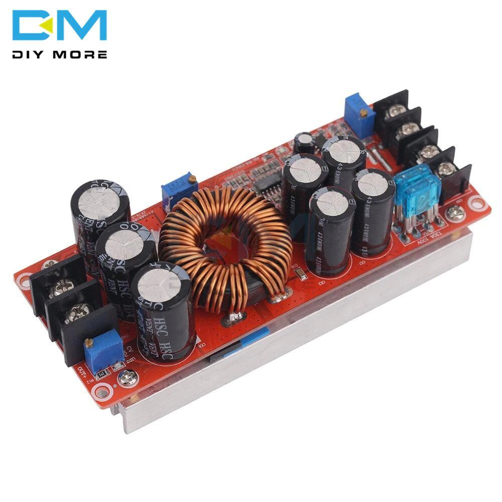 DC 20A 1200W Adjustable Boost Constant Current Module Variable Voltage Power Supply IN 8-60V Diy Electronic PCB Board