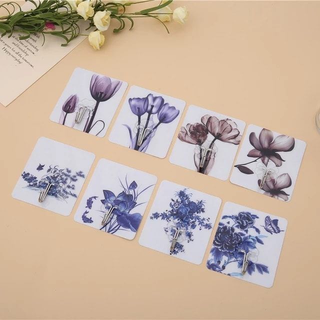 5 pcs Kitchen Oilproof Strong Hanger Hooks Spatula Sundries Towel Hooks On The Wall Self Adhesive