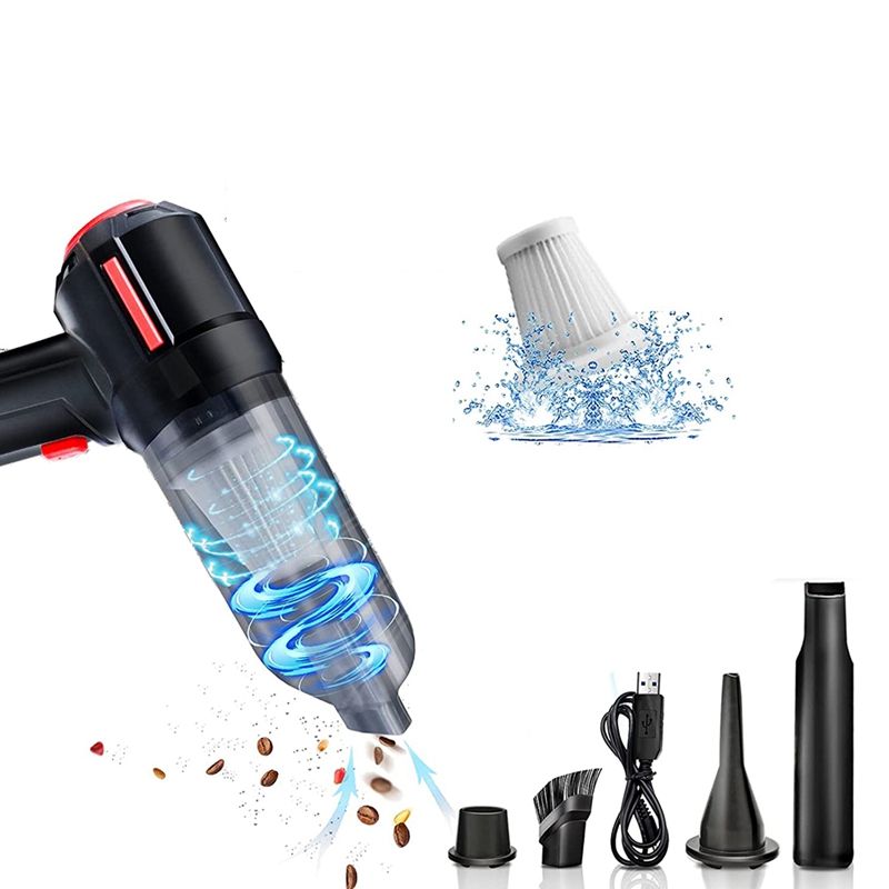 JAERBEE Compressed Air Duster Rechargeable Mini Vacuum Cleaner , 6000 PA, Dust Off for Computer, Keyboard ,Laptop, Car Cleaner