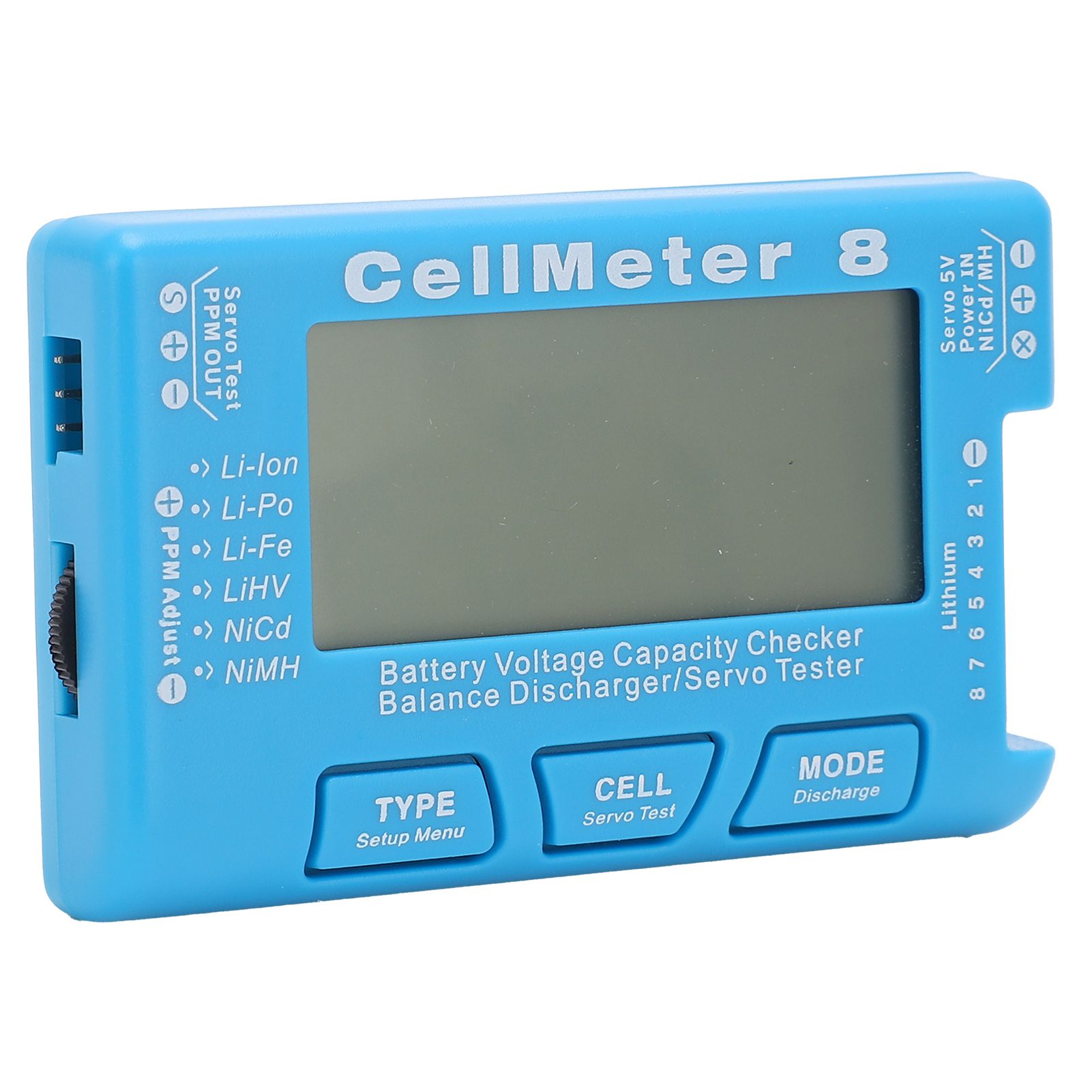 New CellMeter‑8 LCD Capacity Checker Backlight Voltage Servo Tester