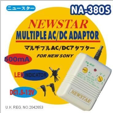 Variable Ac Dc Voltage Adapter. Model Number:NA380S. Brand Name: NEW STAR. Made in China