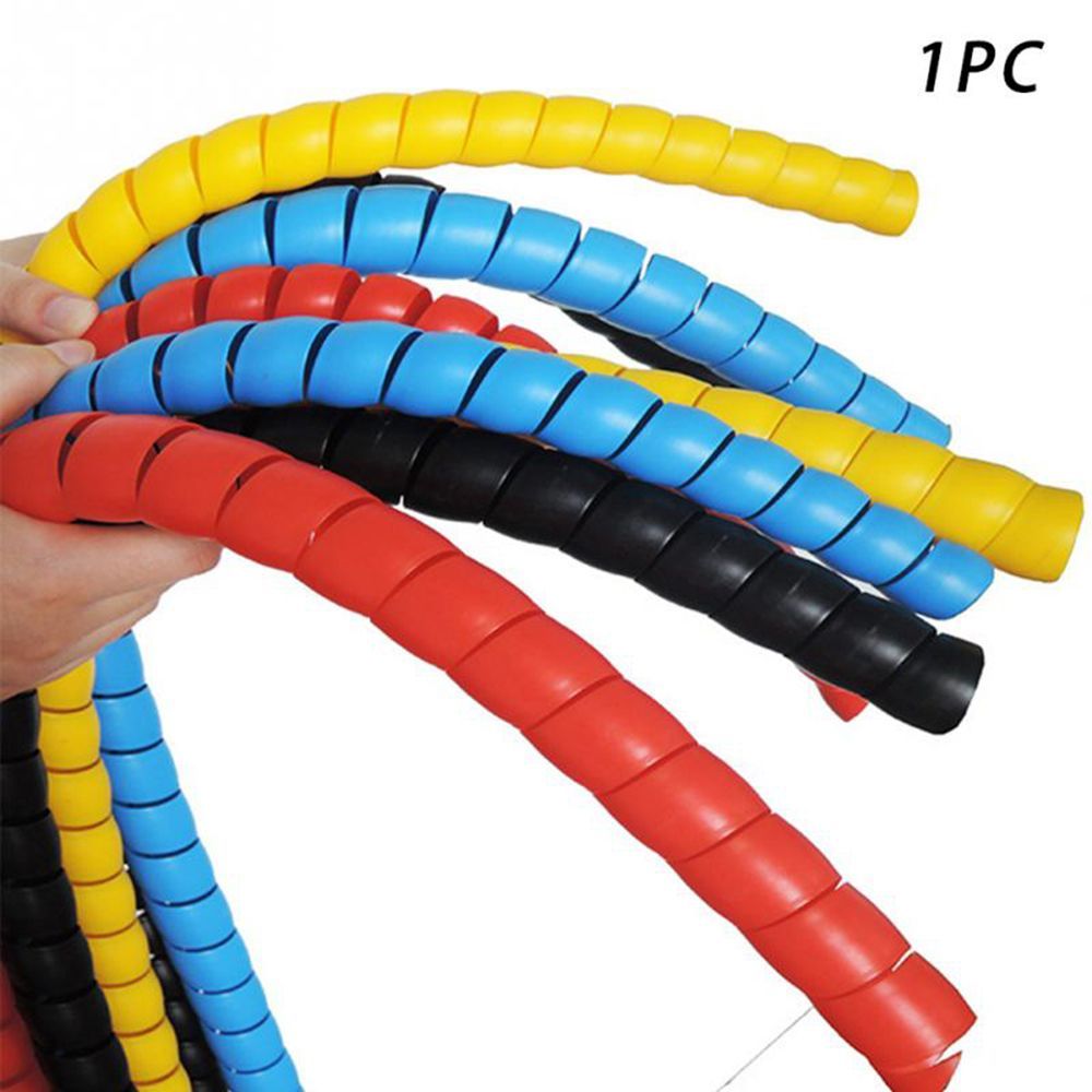 【BestGO】1M Colorful Wrap Tube Wire Organizer Cable Sleeves Spiral Wire Winding Pipe Casing