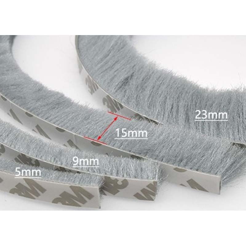 10meters Self-adhesive Sealing Wind-proof Brush Strip For Home Door Window Sound Insulation Strip Gasket