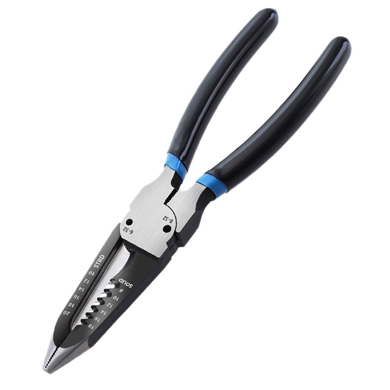 NANLIY- 8 Inch Wire Stripper, Wire Cutter, Wire Stripper Crimper, Wire Stripping Tool, Cable Stripper, Wiring Tool