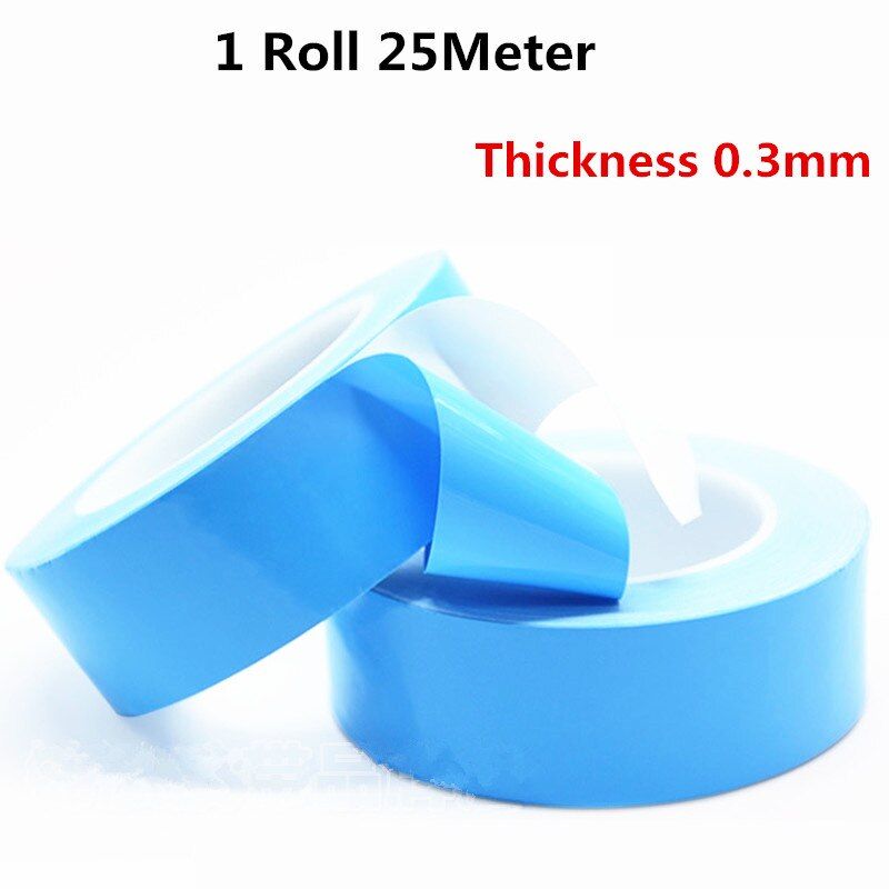 25M*0.3mm Insulating Heat Dissipation Tape Double Sided Heat Thermal Conductive Thermally Conductive Adhesive Tape