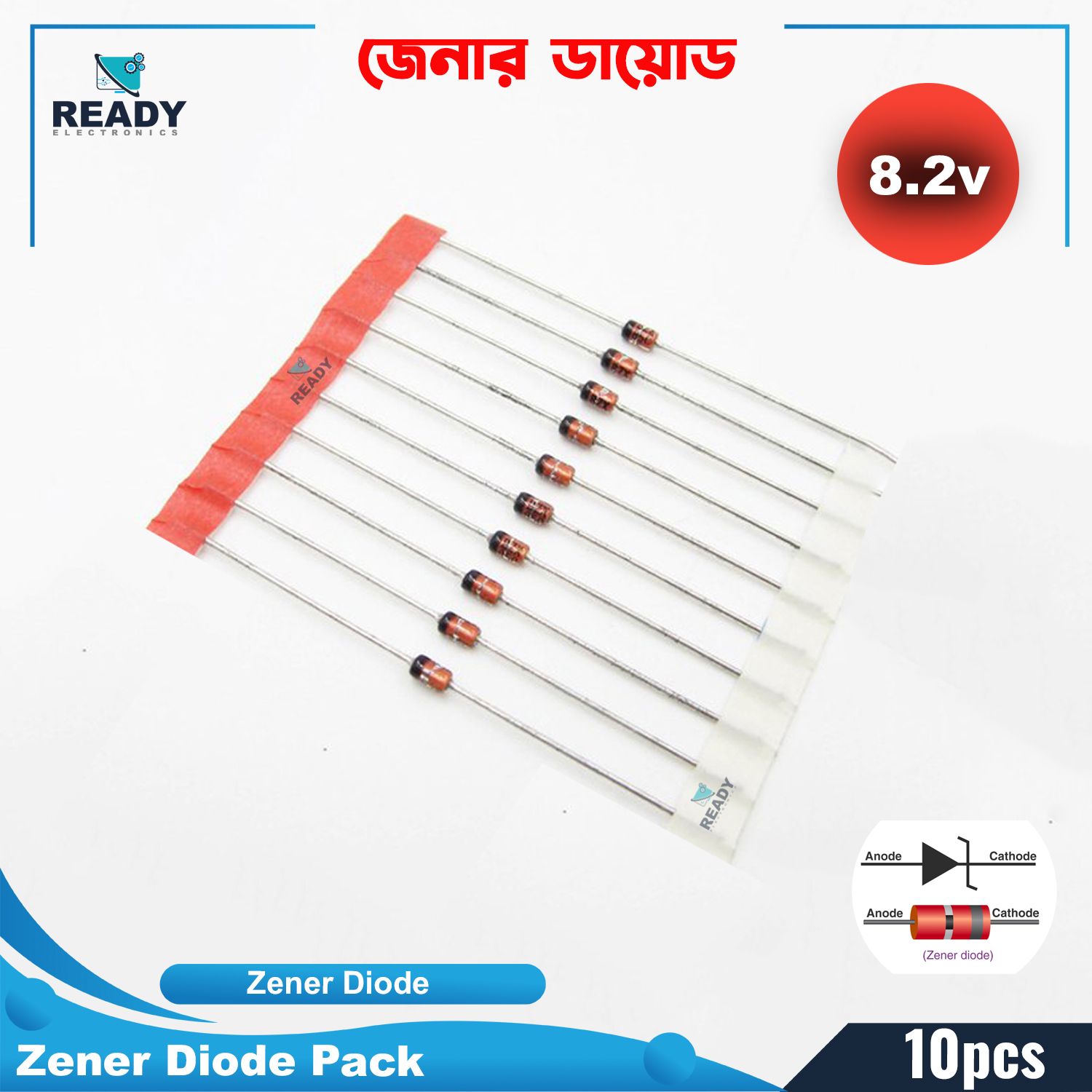 Zener Diode Through Hole Voltage Regulator Zener Diodes Selected Values Assortment Kit For Electronics DIY