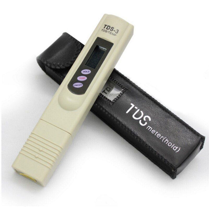 Digital TDS-3 Handheld TDS Meter With Carrying Case, 0 - 9990 ppm TDS Measurement Range, 1 ppm Resolution, +/- 2% Readout Accuracy Measuring Water Quality Purity