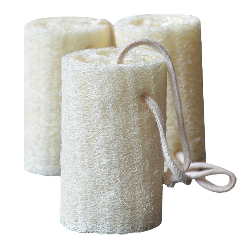 Natural Shower Loofah Sponge, Exfoliating Shower Gel Body Scrub Natural SPA Beauty Bath Sponge Body Foam Bubble Rub Rub Off Dead Skin Shower Gel (Pack of 7)