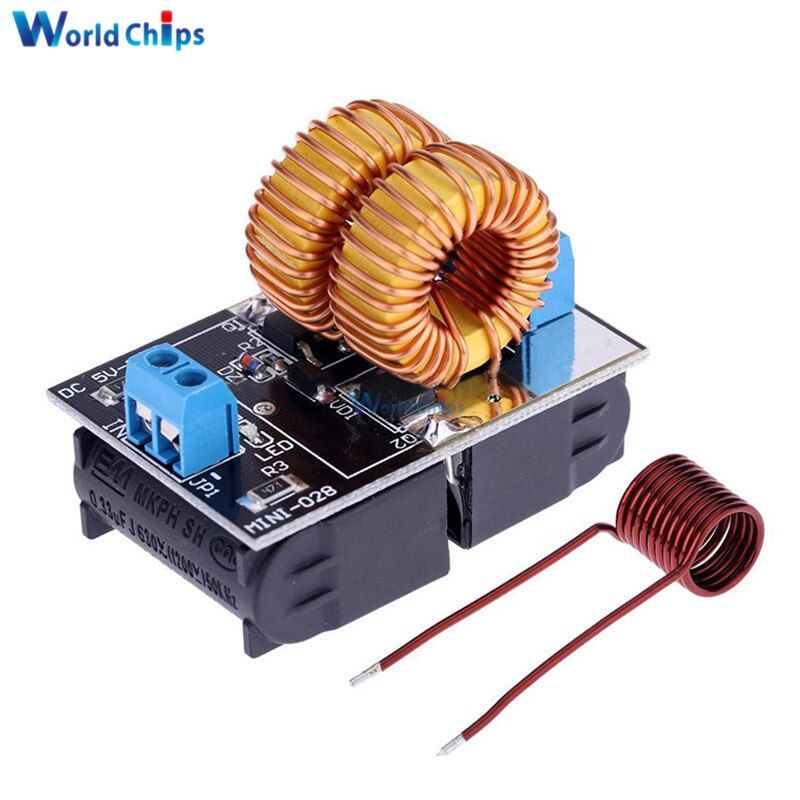5-12V ZVS Low Voltage Induction Heating Power Supply Module Induction Heating Board Tesla Jacob's Ladder With Heating Coil 120W
