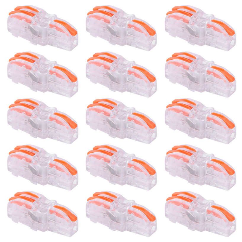 20Pcs SPL-F12 1 in 2 out T-Type Wire Quick Connector Conductor Terminal Block