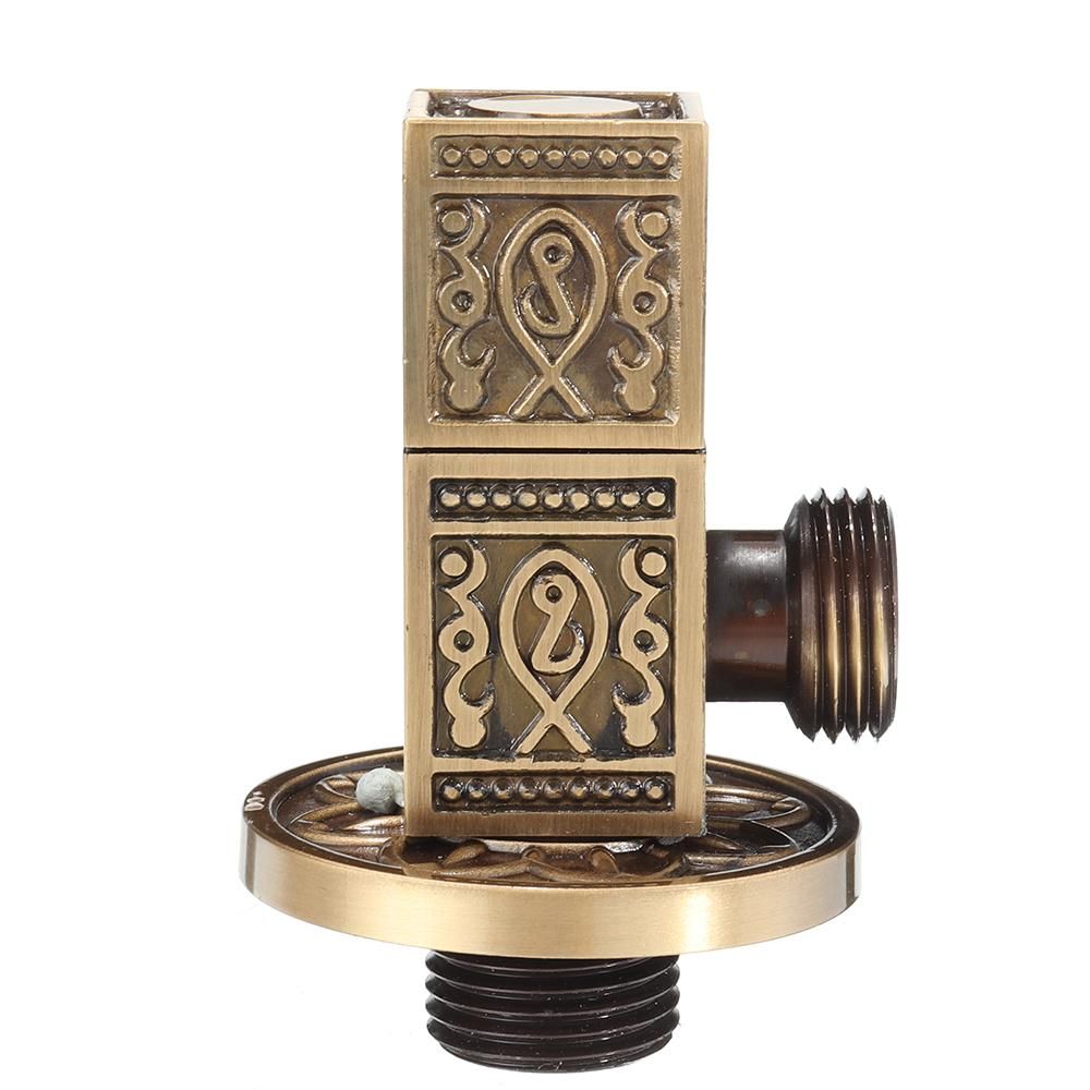Square antique copper angle valve Purism